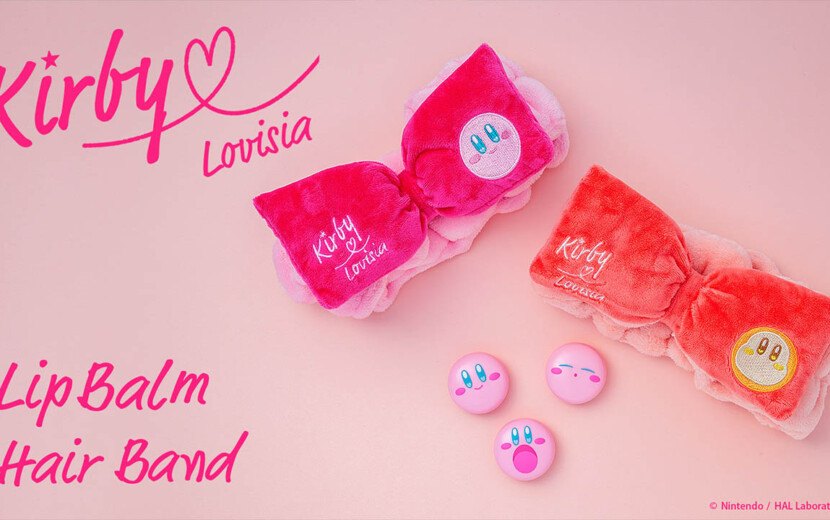 Lovisiaより「星のカービィ」のフェイス型リップバームとヘアバンドが